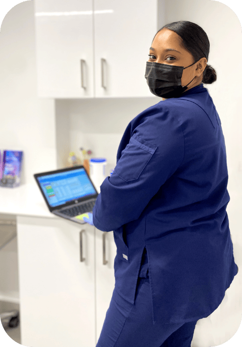 Nurse with a laptop